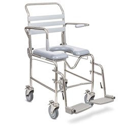 Juvo Mobile Shower Commode, Swingaway Legrests - 560mm Width