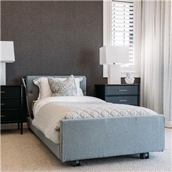 Casero Duo Bed King Single - Oxford Head &Foot Boards, Granite