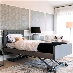 Casero Mode Bed King Single - Oxford Head & Foot Boards, Granite