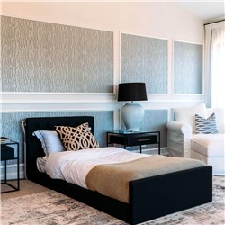 Casero Vogue Bed King Single - Oxford Head & Foot Boards, Ebony Vinyl