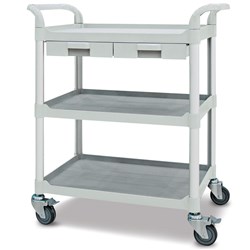 Service Cart - 3 Shelves & 2 Drawers