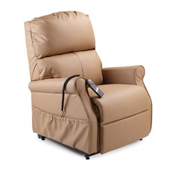 Empire Wide Power Lift Chair, Single Motor - Coffee Vinyl