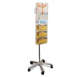 Isomed PPE Station, Stainless Steel IV Pole and Base