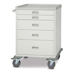 Viva 5 Drawer White Economy Cart