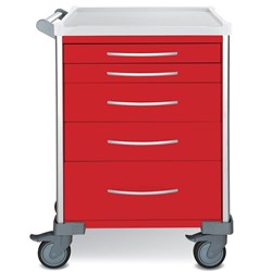 Viva LX Emergency Cart, Red - 1010mm