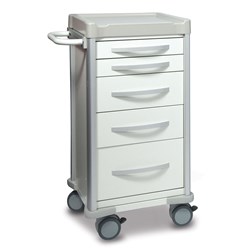 Viva Narrow Aluminium Cart, White - 1010mm