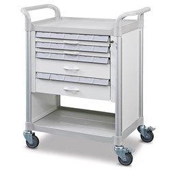 Viva Medication Cart - Double Sided 4 Drawer