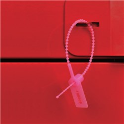 Tamper Proof Pull Tie Drawer Seals - Pink