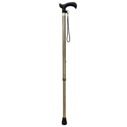 Walking Stick, Adjustable - Champagne Paisley Stem