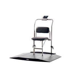 Healthweigh Wheelchair Scale, Dual Ramp, Handrail and Seat