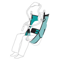 Pivot Care Sling, Fabric with Standard Keyhole Buckle - Extra Large