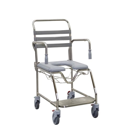 Smik Shower Commode - Sliding Footplate - 550mm Width