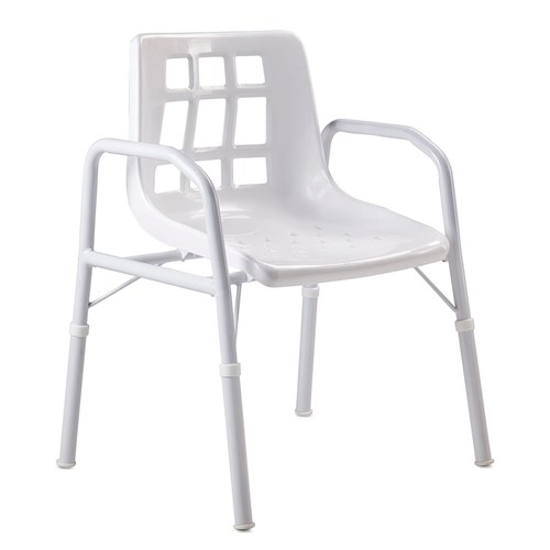 Shower Chair, Wide - Aluminium