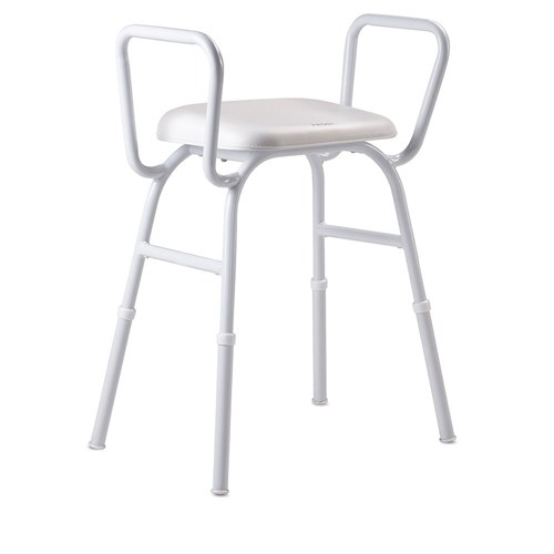 Shower Stool, Padded with Aluminium Frame