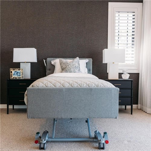 Casero Duo Bed Single - Oxford Head & Foot Boards - Granite