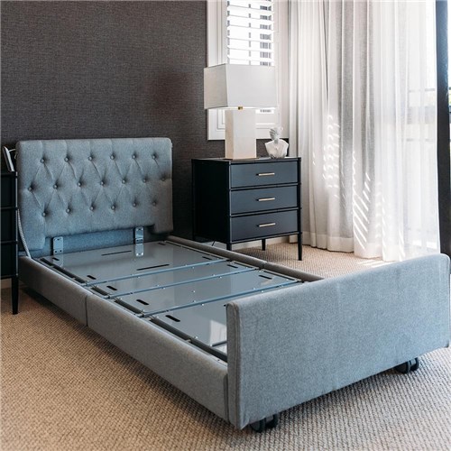 Casero Duo Bed Single - Oxford Head & Foot Boards - Granite