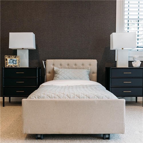 Casero Duo Bed Single - Oxford Head & Foot Boards - Oatmeal