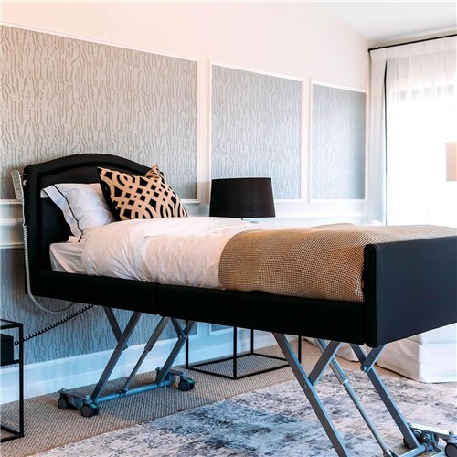 Casero Mode Bed Single - Belgrave Head & Foot Boards, Ebony Vinyl