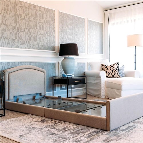 Casero Mode Bed King Single - Belgrave Head & Foot Boards, Oatmeal