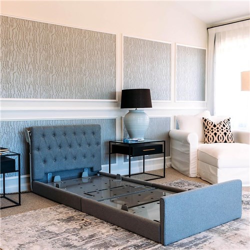 Casero Mode Bed King Single - Oxford Head & Foot Boards, Granite