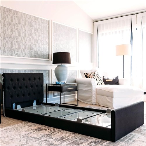 Casero Mode Bed King Single - Oxford Head & Foot Boards, Slate