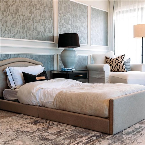 Casero Vogue Bed Single - Belgrave Head & Foot Boards, Oatmeal