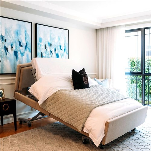 Casero Plus Bed Double - Belgrave Head Board, Standard Foot Board, Oatmeal