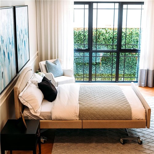 Casero Plus Bed Double - Belgrave Head Board, Standard Foot Board, Oatmeal