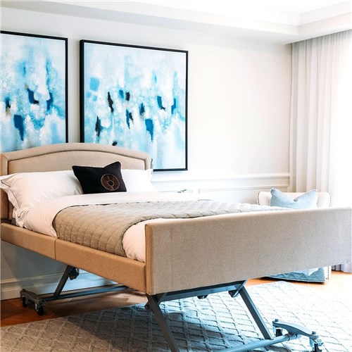 Casero Plus Bed Double - Belgrave Head Board, Standard Foot Board, Oatmeal