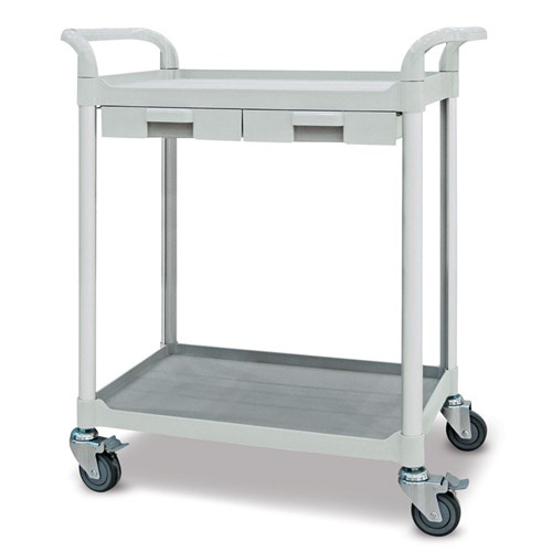 Service Cart - 2 Shelves and 2 Drawers