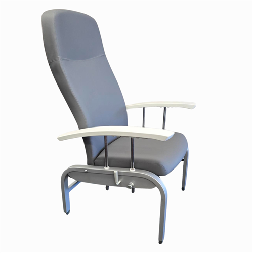 **DISCONTINUED - LIMITED STOCK**Fero Metal Recliner Adj arms and legs, Graphite Grey