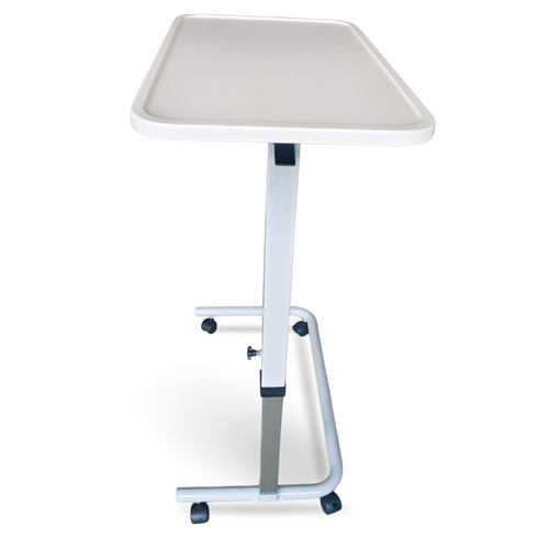 Table: Overbed: Spring Assist: Grey Non Tilt Top Care Quip