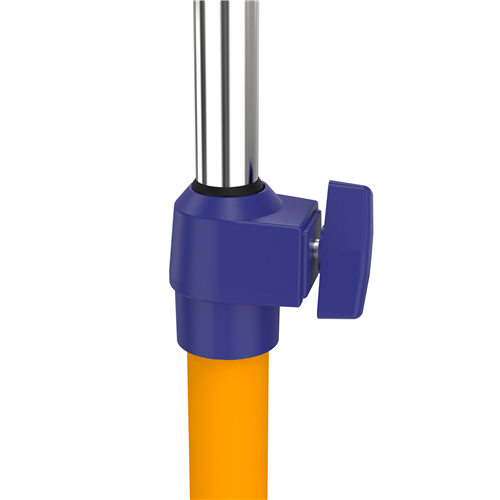IV Pole - Paediatric Aluminium/Plastic, Rainbow Yellow with Airplane Castors