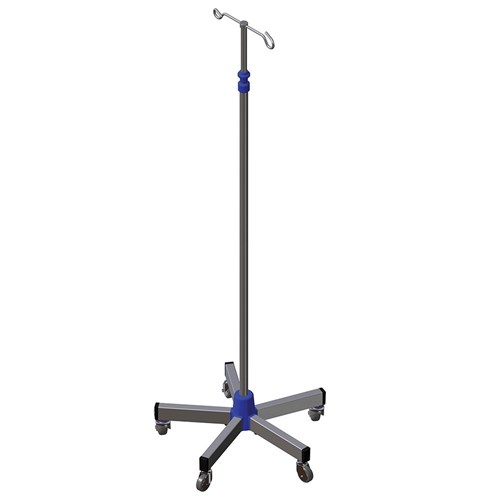 IV Pole - Stainless Steel - Weighted Base