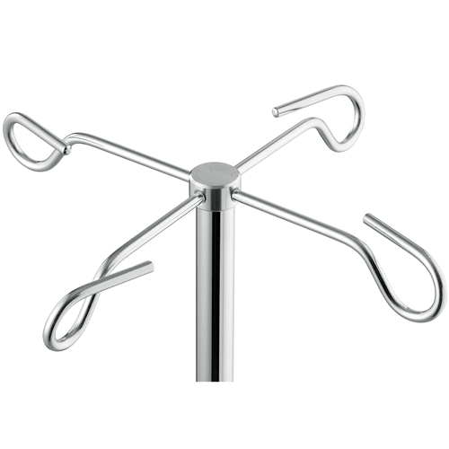 IV Pole - Stainless Steel Pole, 5 Star Base