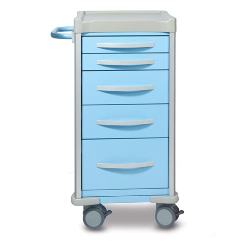 Viva Narrow Aluminium Cart, Light Blue - 1010mm