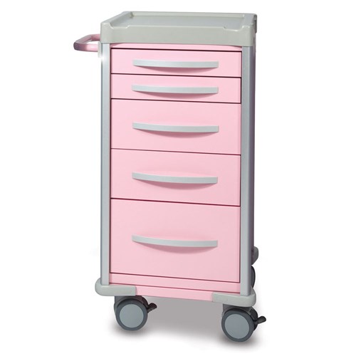 Viva Narrow Aluminium Cart, Pink - 1010mm