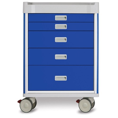 Viva Anaesthetic Cart, Blue - 1010mm