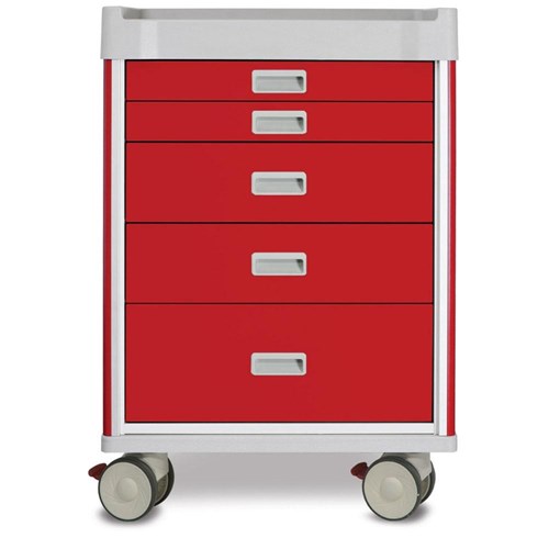 Viva Emergency Cart, Red - 1010mm