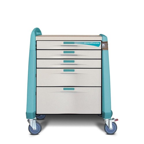 Avalo Anaesthetic Cart - Compact - E-Lock - Green