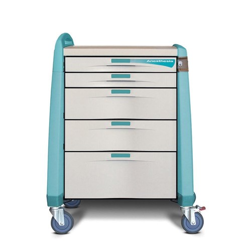 Avalo Anaesthetic Cart - Intermediate - E-Lock - Green
