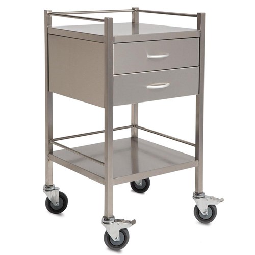 SQ Series Dressing Trolley - 2 Drawer - 600 x 490