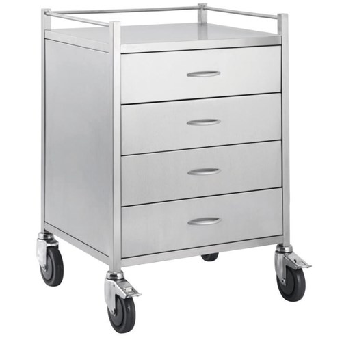 SQ Series 4 Drawer Dressing Trolley - 900 x 490