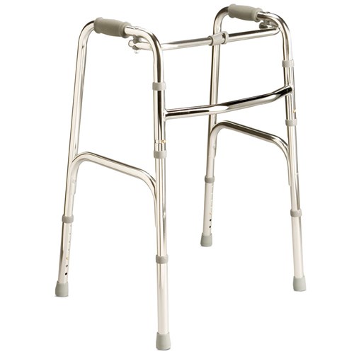 Care Quip Folding Walking Frame, Silver