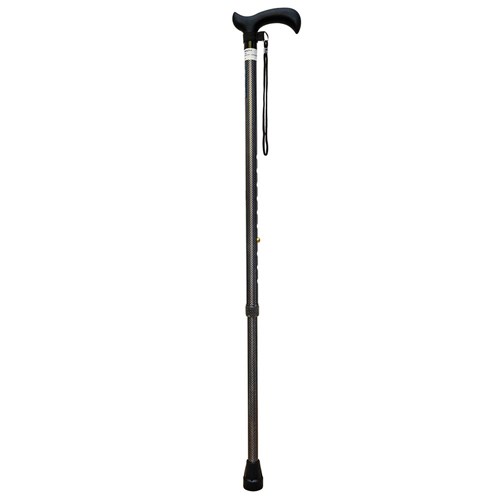 Walking Stick, Adjustable - Black Carbon Stem