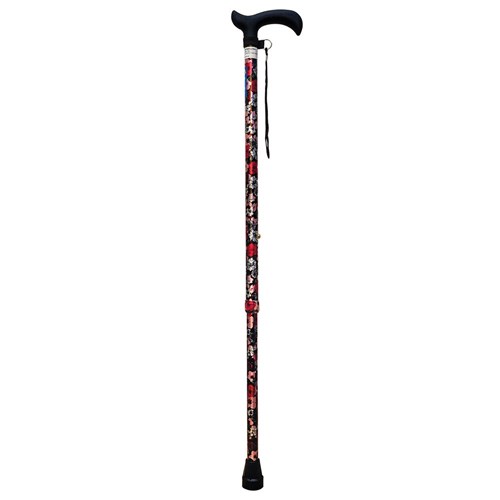 Walking Stick, Adjustable - Pink Hibiscus Stem