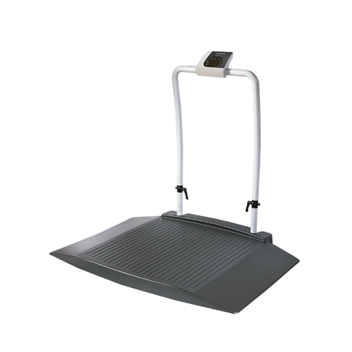 Healthweigh Wheelchair Scale, Dual Ramp and Handrail