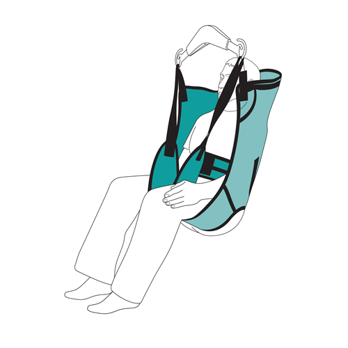 Care Sling With Head Support, Fabric - Small