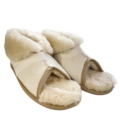 Sheepskin Slippers Open Toe - Large