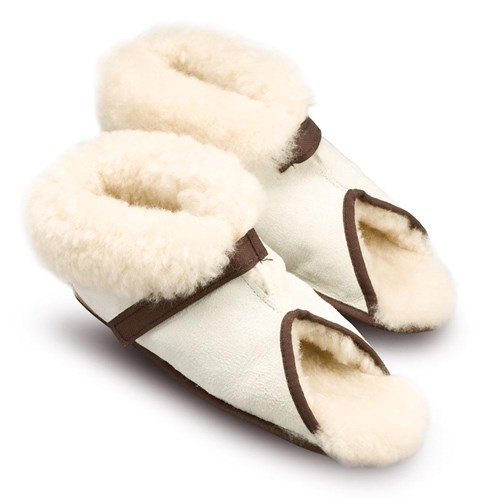 Sheepskin Slippers Open Toe - Large